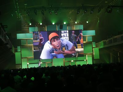 A view of &quot;The Sims 4&quot; during the EA press conference for the Electronic Entertainment Expo (E3) on June 9, 2014, in Los Angeles, California