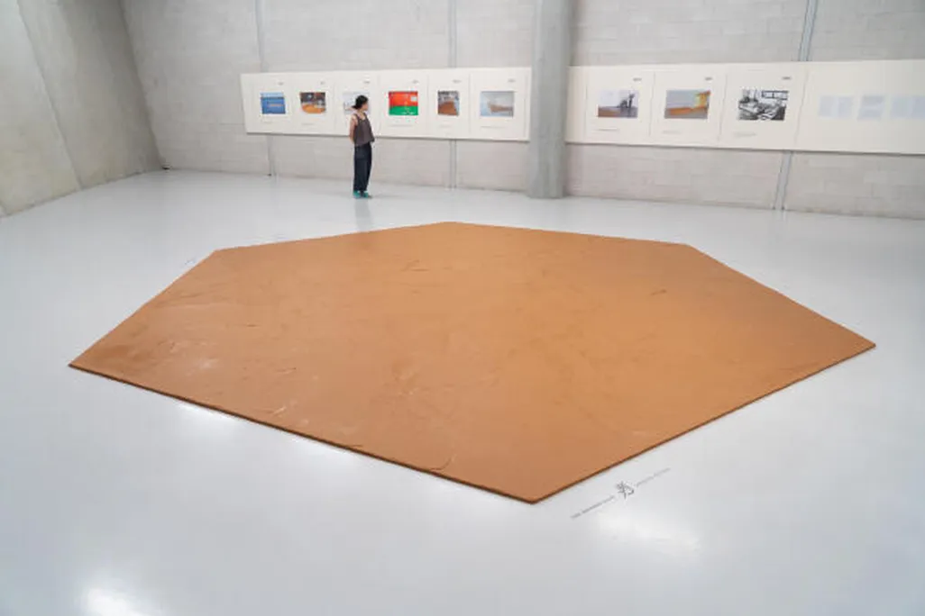 Hexagon covered in smooth peanut butter