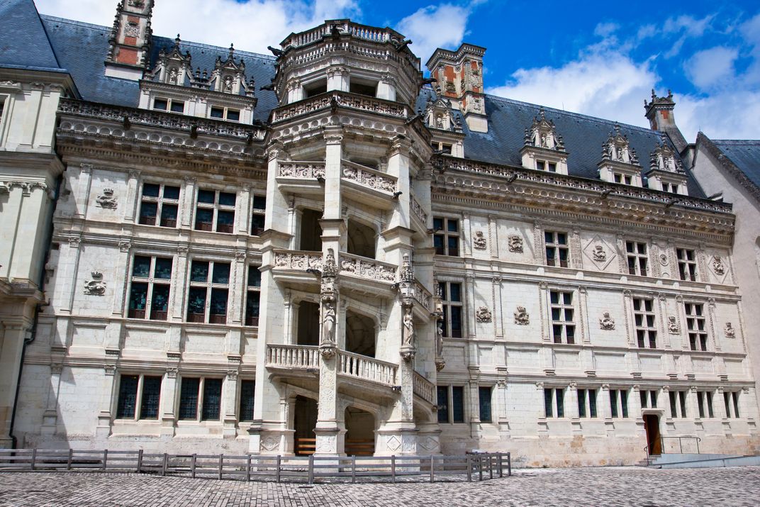 The famous staircase at Blois château