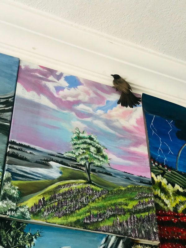 the bird and my painting thumbnail