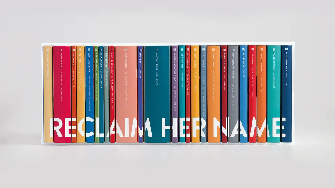 Reclaim Her Name book spines