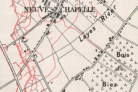 Detail from the Royal Flying Corps 1915 map.