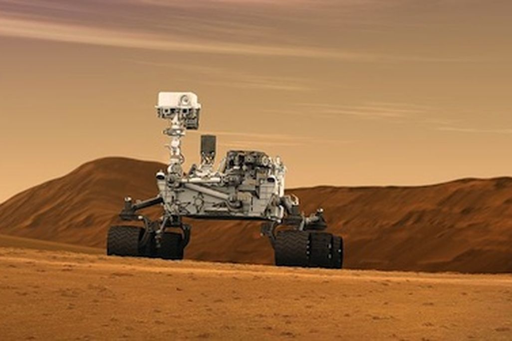 An artist’s rendering of Curiosity