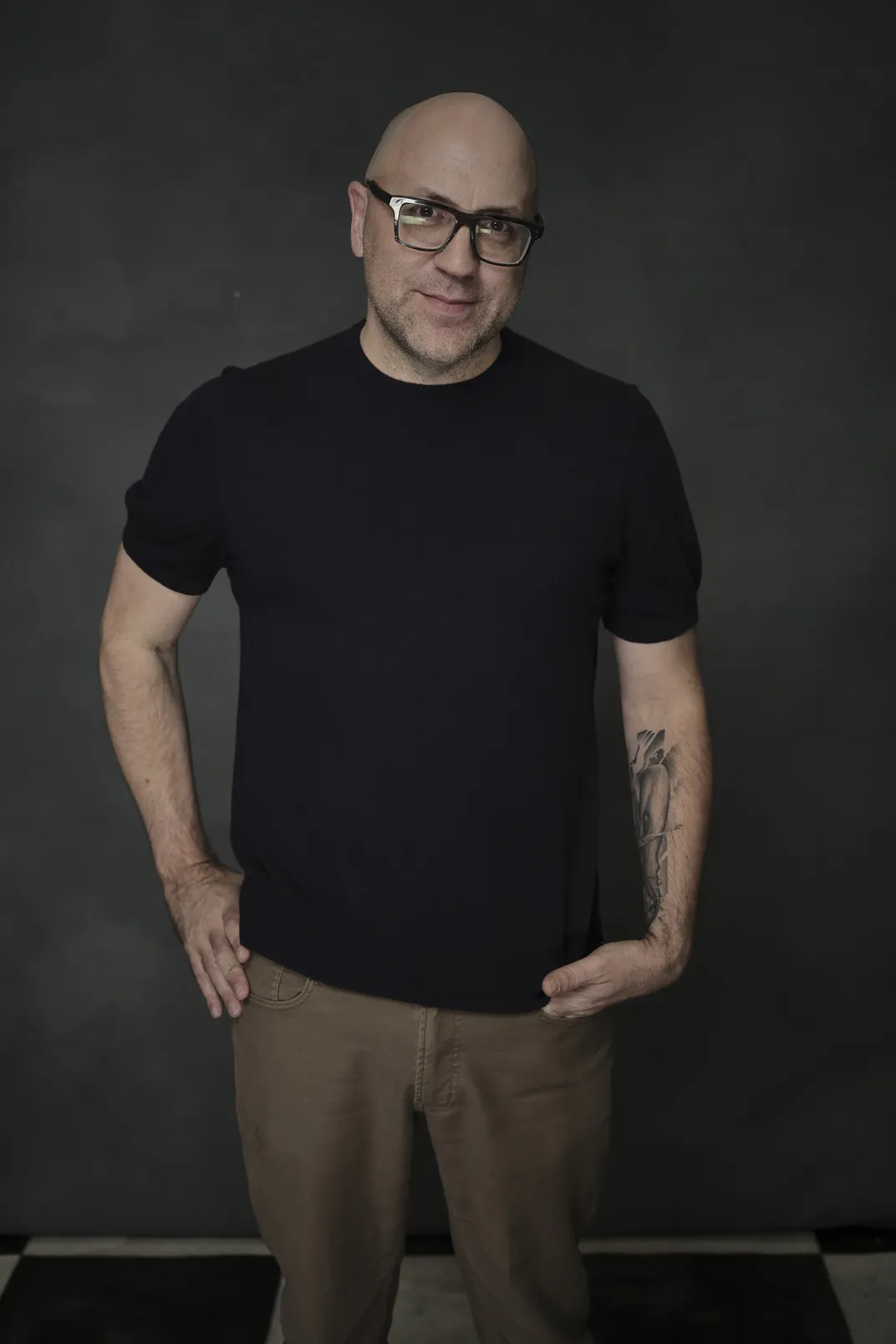 Author Daniel Kraus poses for a portrait