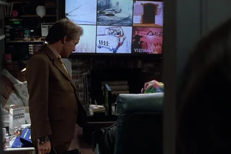 In a still from Back to the Future: Part II Marty McFly asks his son about watching too much television