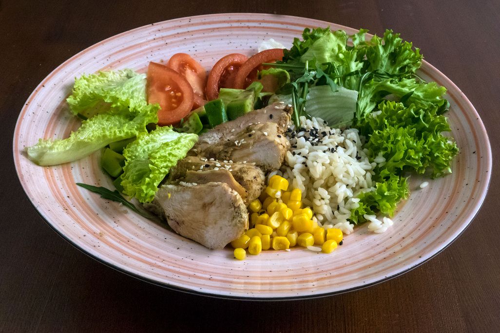 Plate With Meat