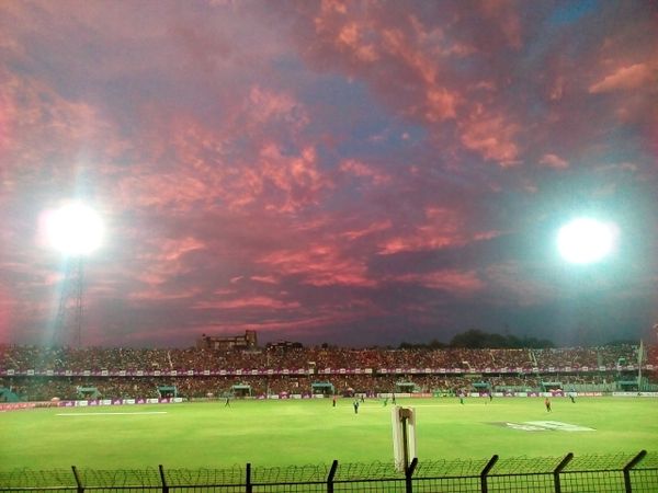 Dusk time at Zahur Ahmed Chowdhury Stadium thumbnail