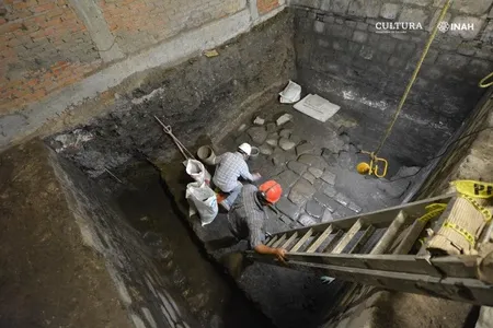 After the fall of Tenochtitlan in 1521, the Spanish forced the Aztecs to tear down their buildings and use the leftover materials to construct a new city.