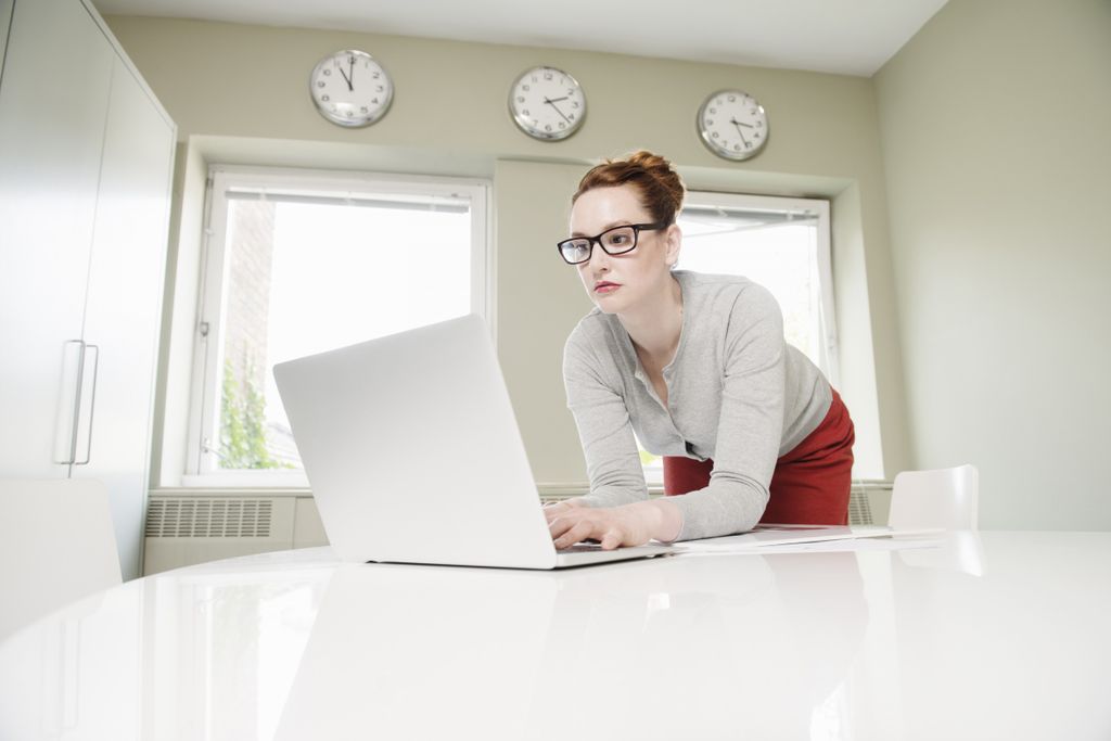 Woman on Computer