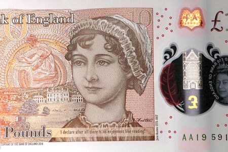 Jane Austen on the new £10 note.