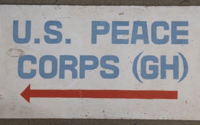 Sign from the Peace Corps' first office in Ghana
