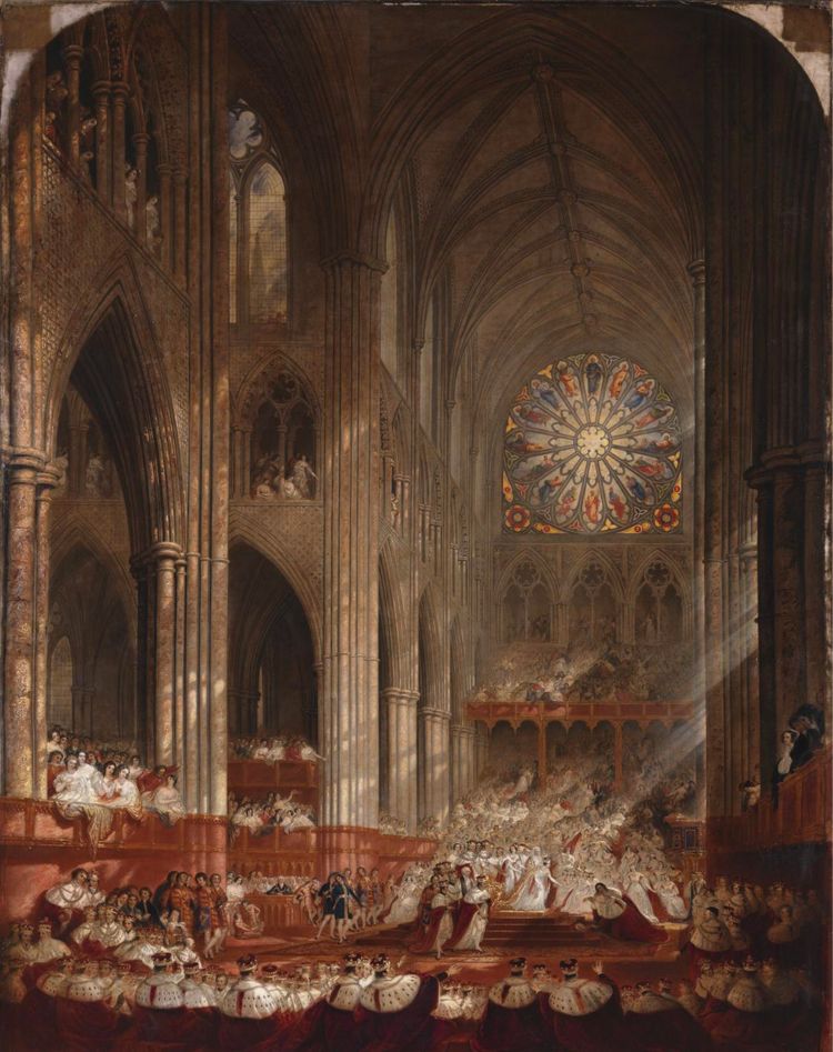 A John Martin painting of Victoria's coronation