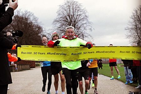 Ron Hill celebrates fifty years of running every day