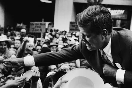 John F. Kennedy on the campaign trail in 1960