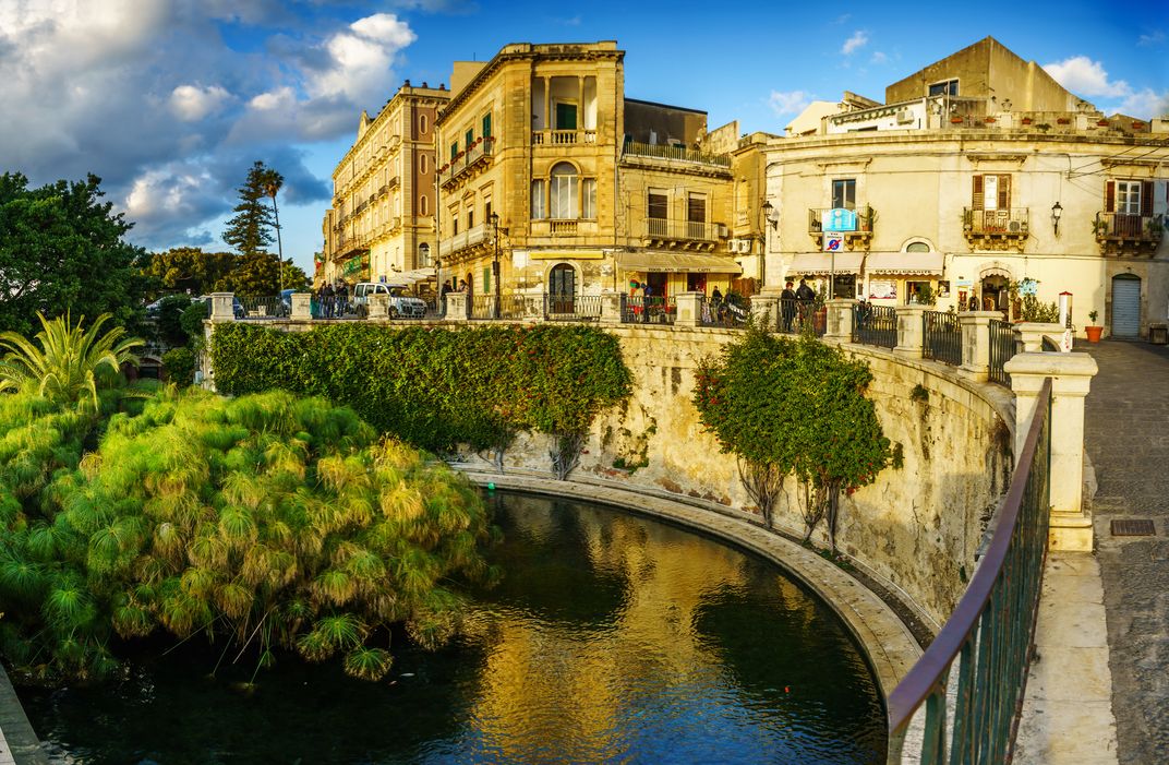 The mythical Fountain of Arethusa, Ortygia, Syracuse