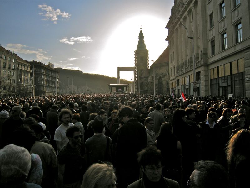 Protest for the freedom of press in Budapest, Hungary. Smithsonian