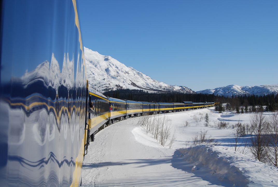 Taking the Alaska Railroad from Talkeetna to Fairbanks