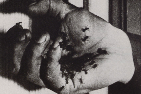 Screenshot from Un Chien Andalou, the Surrealist film that Dalí collaborated on with Luis Buñuel