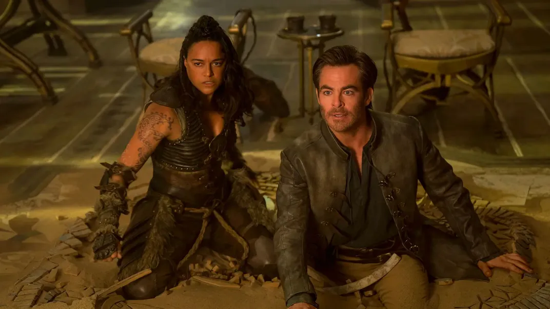 Michelle Rodriguez and Chris Pine in Dungeons & Dragons: Honor Among Thieves​​​​​​​