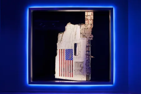 An iconic remnant of the space shuttle Challenger disaster, this flag-covered piece of fuselage was hidden away in storage until NASA's new memorial launched on June 27, 2015.