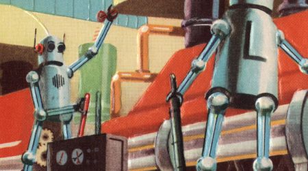 Art from the 1950s envisioned a future with robots. Are we there yet?
