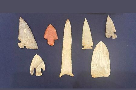 The trove of smuggled artifacts included stone arrowheads, knives and other tools.
