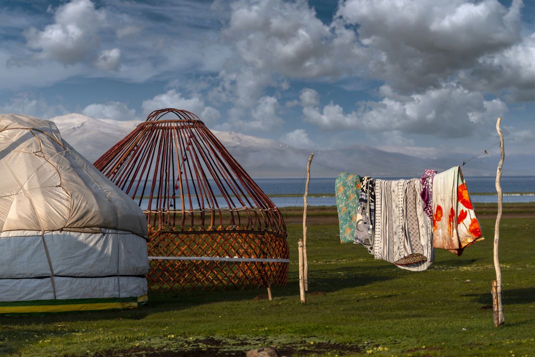 Yurts at Song-Kul in Kyrgyzstan
