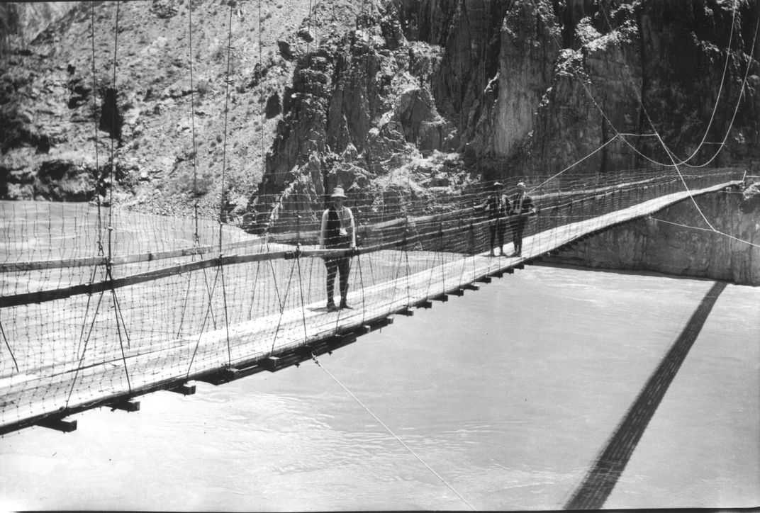 wooden bridge over Colorado River