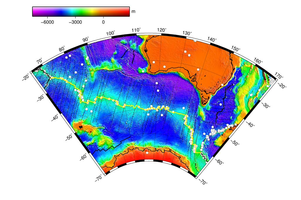 a graphic of the South East Indian Ridge