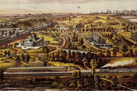 Poster of the 1876 Centennial Exhibition in Philadelphia