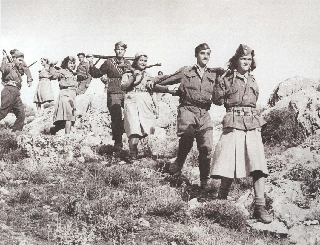 Communist-supported guerrillas during the Greek Civil War