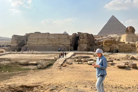 Eman Ghoneim and her team studied the remains of an ancient branch of the Nile near the pyramids of Giza.