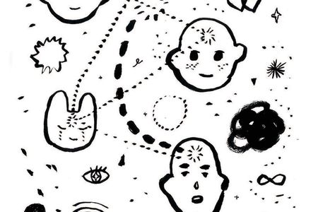 The first page of The Corner of Heart-to-Hearts, a zine by Chad Shomura and Yumi Sakugawa