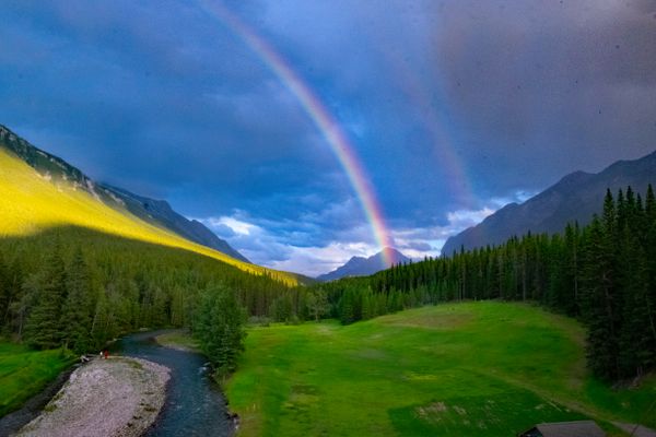A Double Rainbow- Banff, Alberta thumbnail