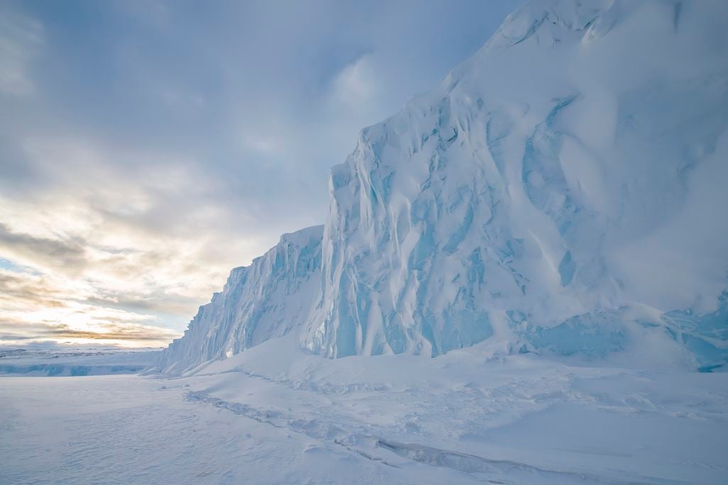 A glacier in Antarctica