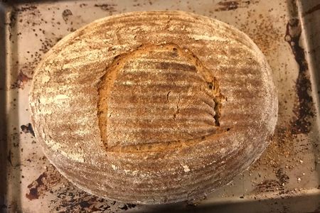 The result. On Twitter, Samus Blackley describes it as "much sweeter and more rich than the sourdough we are used to."