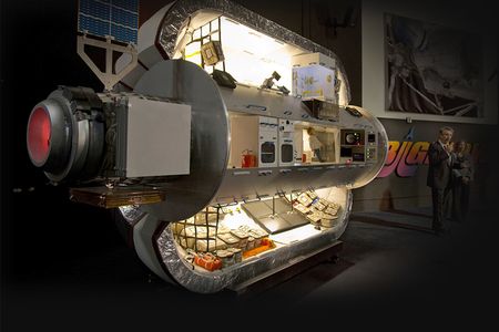 Robert T. Bigelow has developed the inflatable Bigelow Expanded Activity Module, an aluminum habitation, to test in space. Pictured is a one-third scale model.