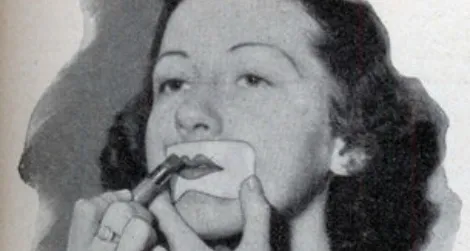 Lipstick stencil, 1920s