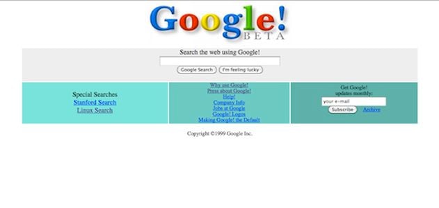 Google homepage