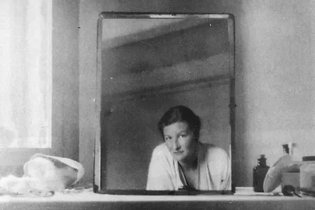 The loneliness and fear of operating behind enemy lines was a heavy burden. Some agents found they could trust no one except their own reflections. Undated self-portrait.