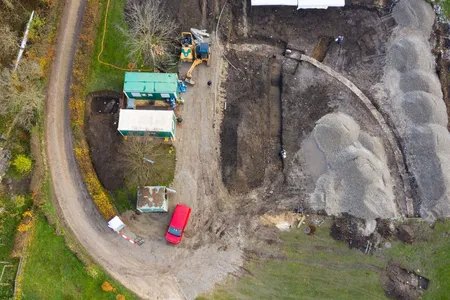 An ancient Roman amphitheater that may have been one of the last built was discovered during construction of a new boathouse on the Rhine River in Switzerland.