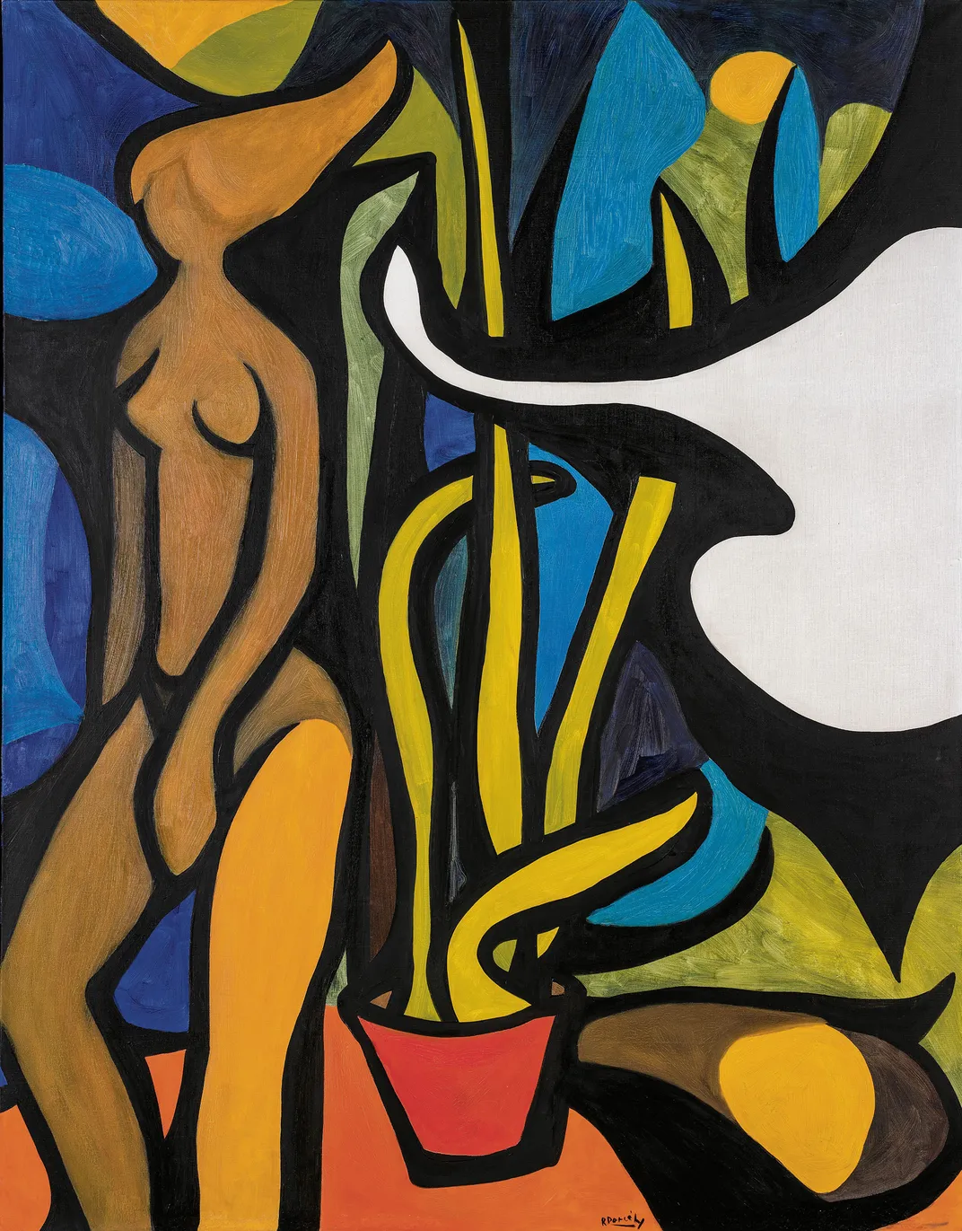 Leda and the Swan, Roland Dorcély, 1958