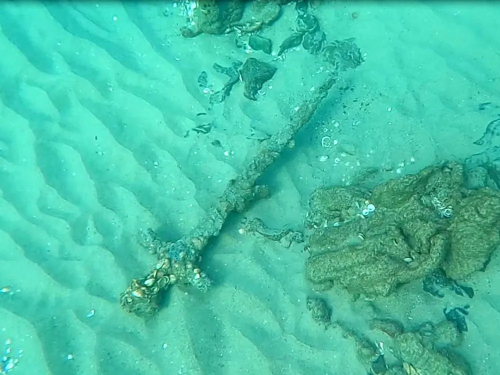 The so-called Crusader sword recovered by a diver off the coast of Israel in mid-October