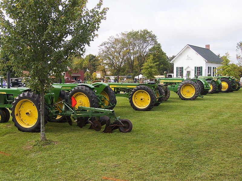 The annual tractor display at the Webster Fall Festival near Dexter