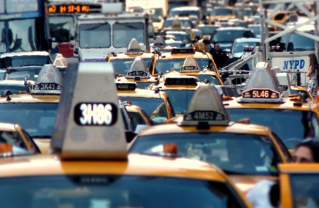 Times Square traffic jam