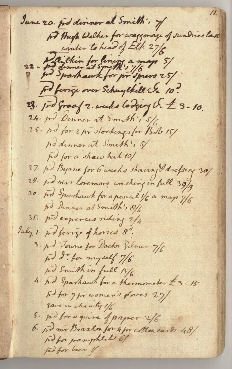 A page from Thomas Jefferson's papers