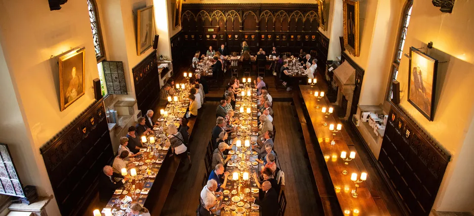  The dining experience at Merton College, with High Table. Credit: Wade Jennings