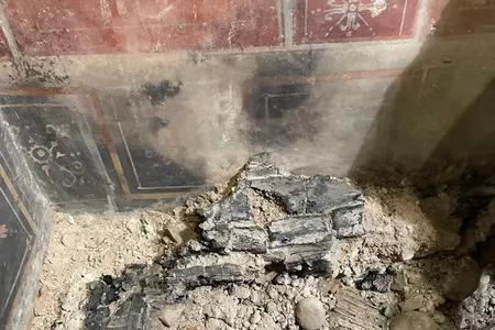 Researchers found the charred remains of wooden furniture at the site of the former Astra cinema in Verona.