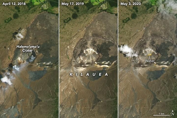 NASA Photos Reveal a Lake of Water—Not Lava—on Kīlauea Volcano