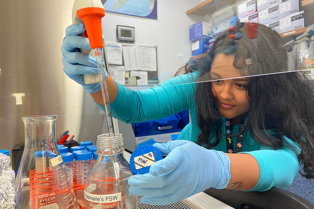 Researcher Preparing Coral Probiotics